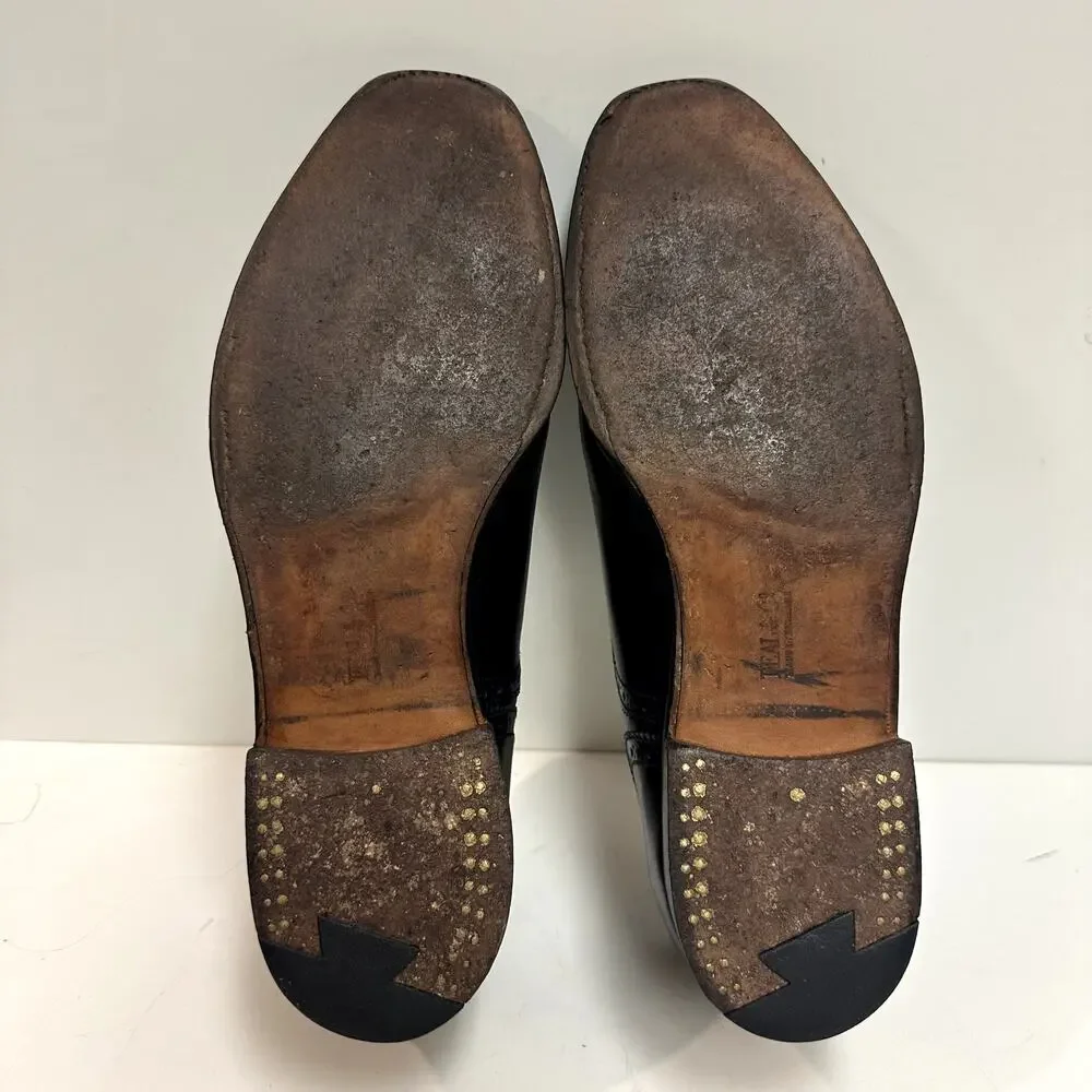 VERY GOOD Alfred Sargent x Brooks Brothers Oxford Cap Toe Bal Black Calf 9